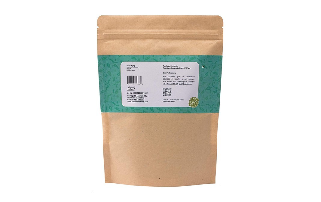 Seeds And Hands Golden CTC Tea    Pack  200 grams